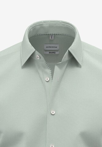 SEIDENSTICKER Slim fit Button Up Shirt in Green