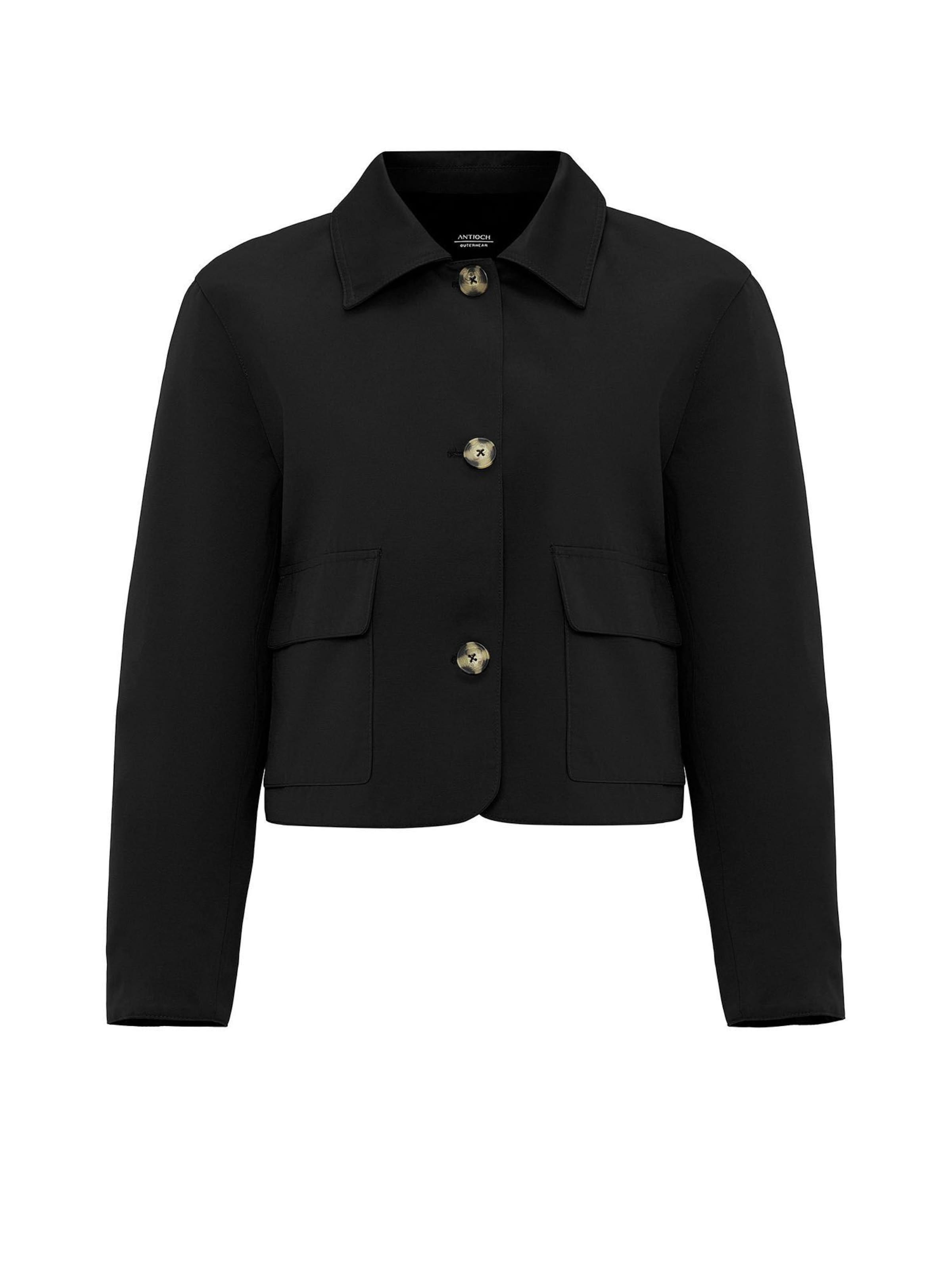 Antioch Veste mi-saison en noir, Vue avec produit