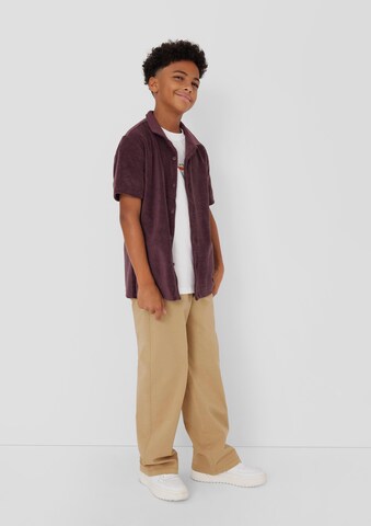 s.Oliver Wide leg Broek ' BAGGY ' in Bruin: voorkant