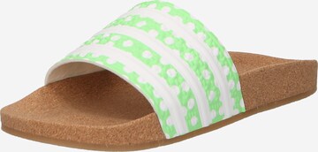 Mule 'Adilette' ADIDAS ORIGINALS en vert : devant