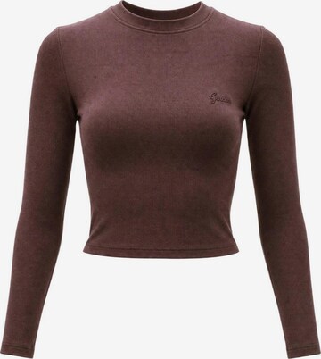 Top 'CHARA LONG SLEEVE KN V6YP05 K4260' di GUESS in marrone: frontale