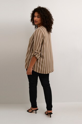 KAFFE CURVE Bluse 'Sida' i beige