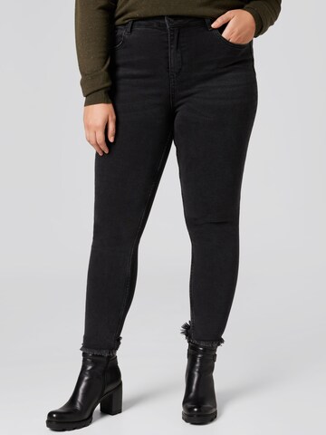 Guido Maria Kretschmer Curvy Skinny Jeans 'LUNA' in Zwart: voorkant