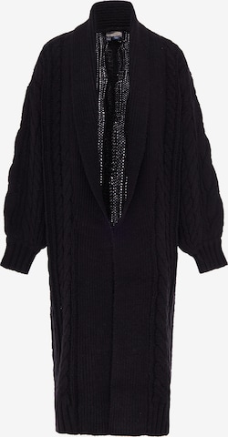 DreiMaster Vintage - Sobretudo de malha em preto: frente
