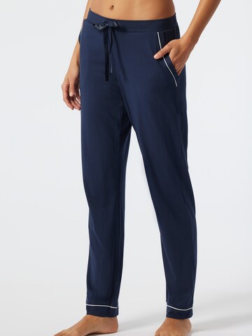 SCHIESSER Pajama Pants 'Mix & Relax' in Blue: front