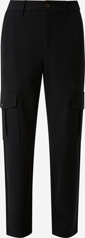 Regular Pantalon cargo comma casual identity en noir : devant