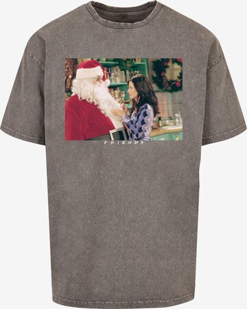 ABSOLUTE CULT Shirt 'Friends - Santa Chandler' in Grey: front