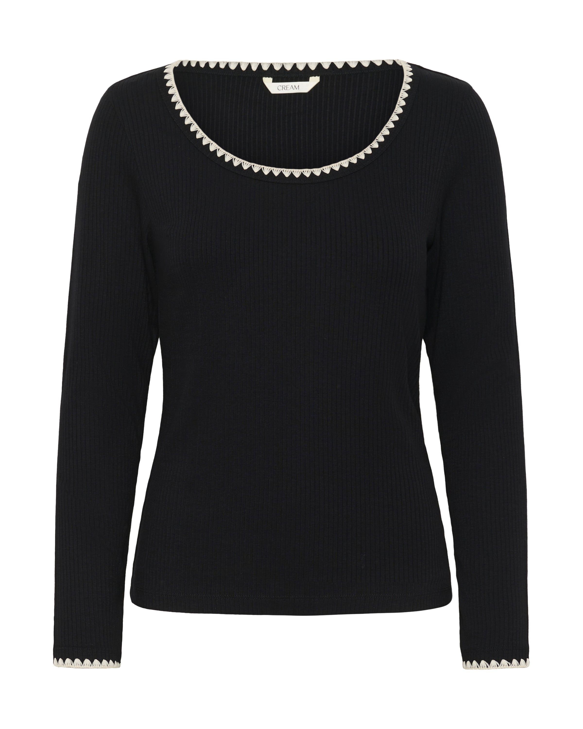 Cream Shirt 'Ribba' in Black: front