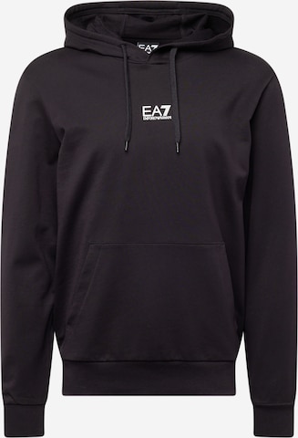 EA7 Emporio Armani Μπλούζα φούτερ σε μαύρο: μπροστά