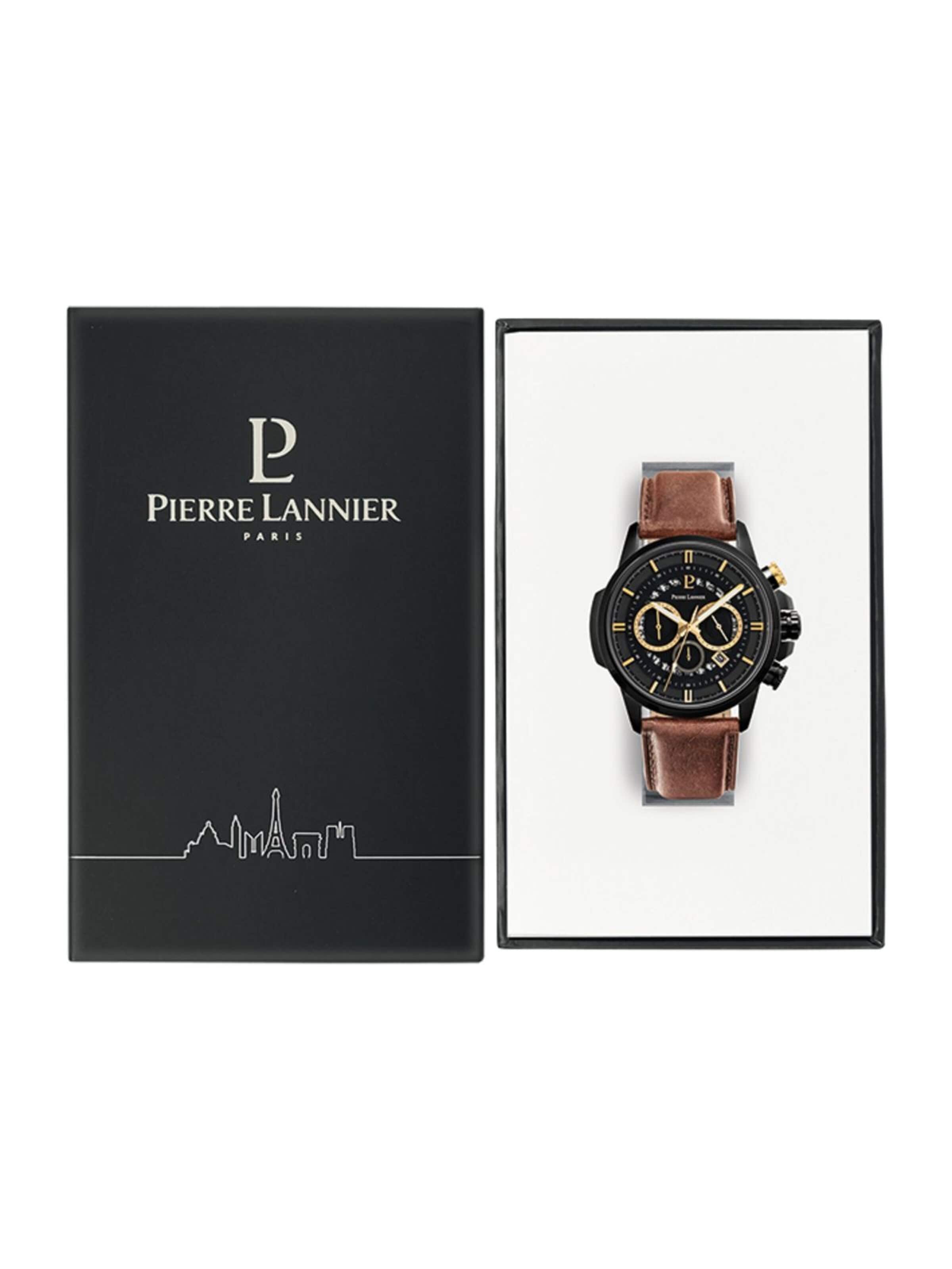 Pierre Lannier Analoog horloge 'Chronograph Sentinelle' in Zwart