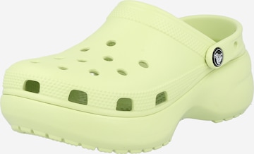 Saboţi 'Classic' de la Crocs pe verde: față