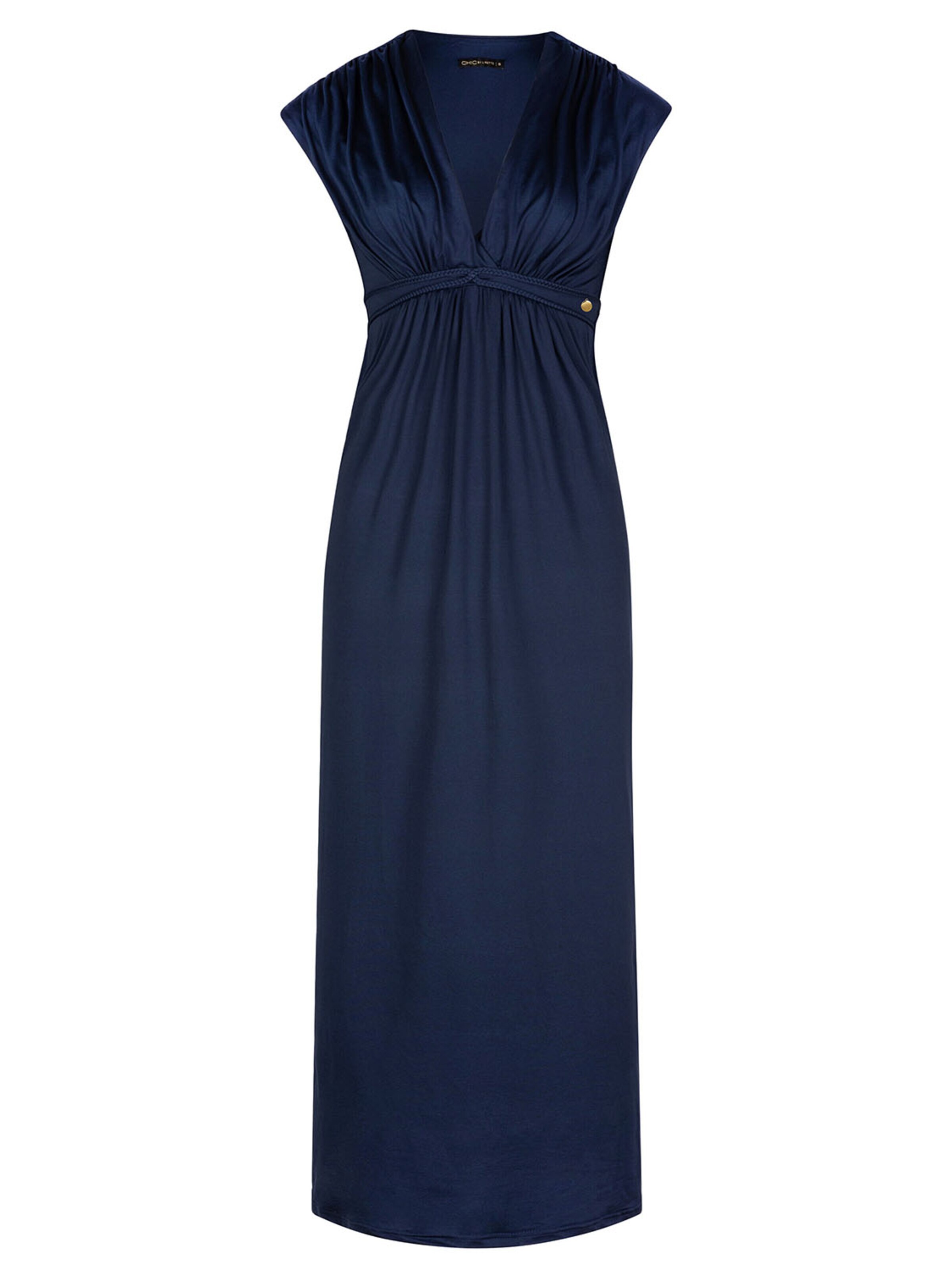 Chic by Lirette Jurk 'Kimono dress Natural' in Blauw: voorkant