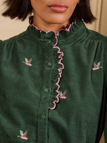 love & roses - Vestido camisero en verde
