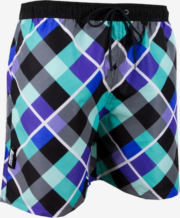 Luvanni Badeshorts 'Boardshorts Style 12 Kariert' in Blau: Vorderseite