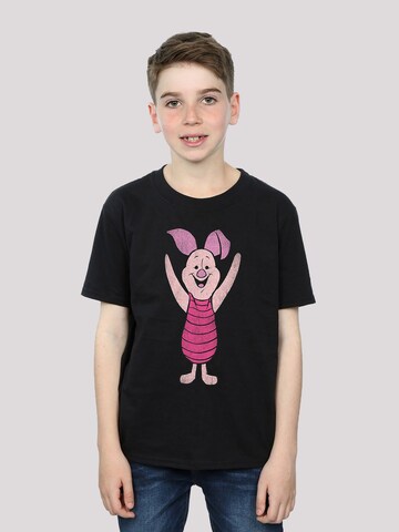 F4NT4STIC Shirt 'Winnie Puuh Ferkel Classic' in Schwarz: Vorderseite