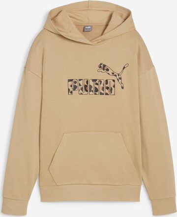 PUMA Sportief sweatshirt 'ESS+' in Bruin: voorkant