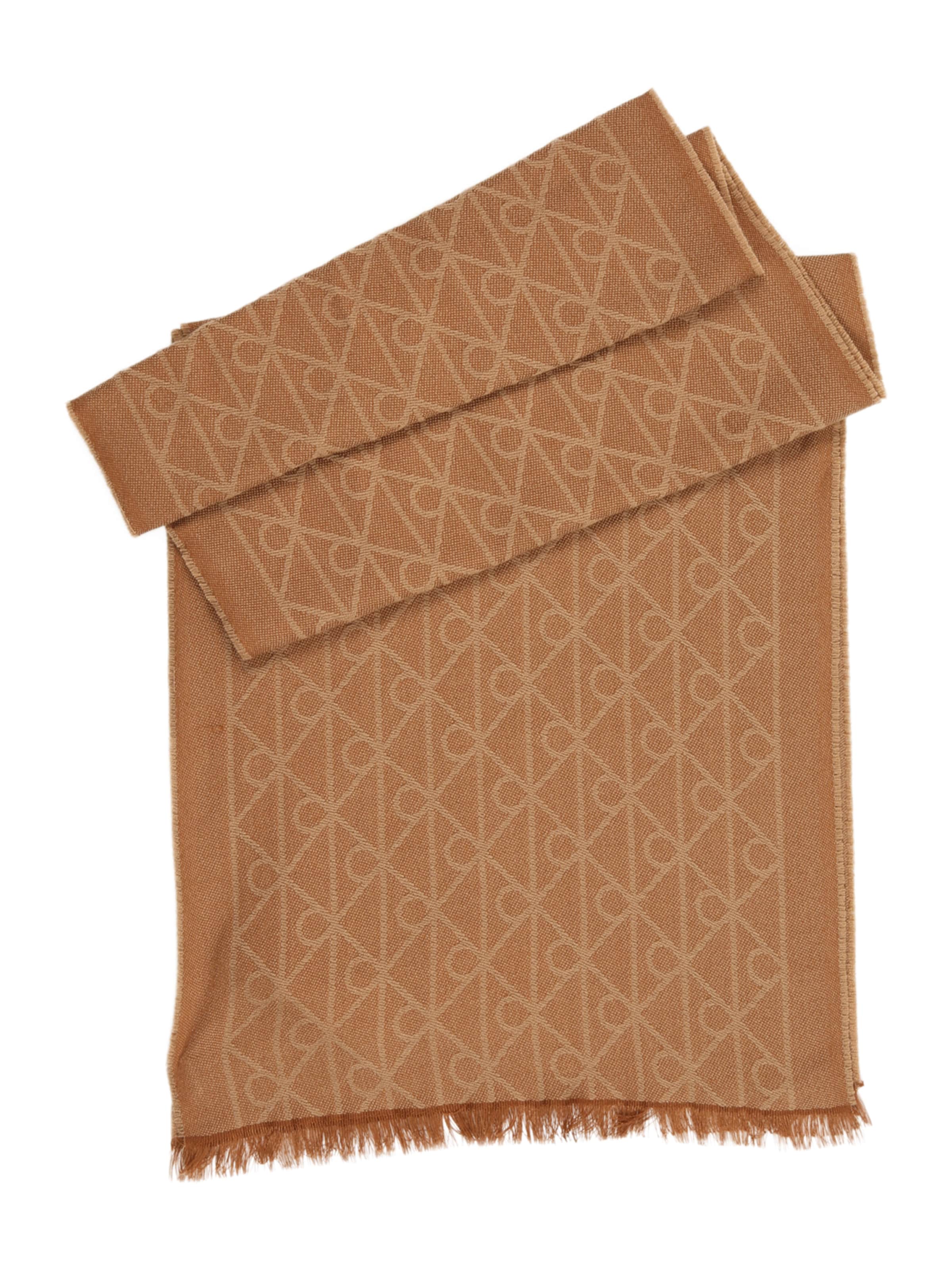 Calvin Klein Scarf in Brown: front