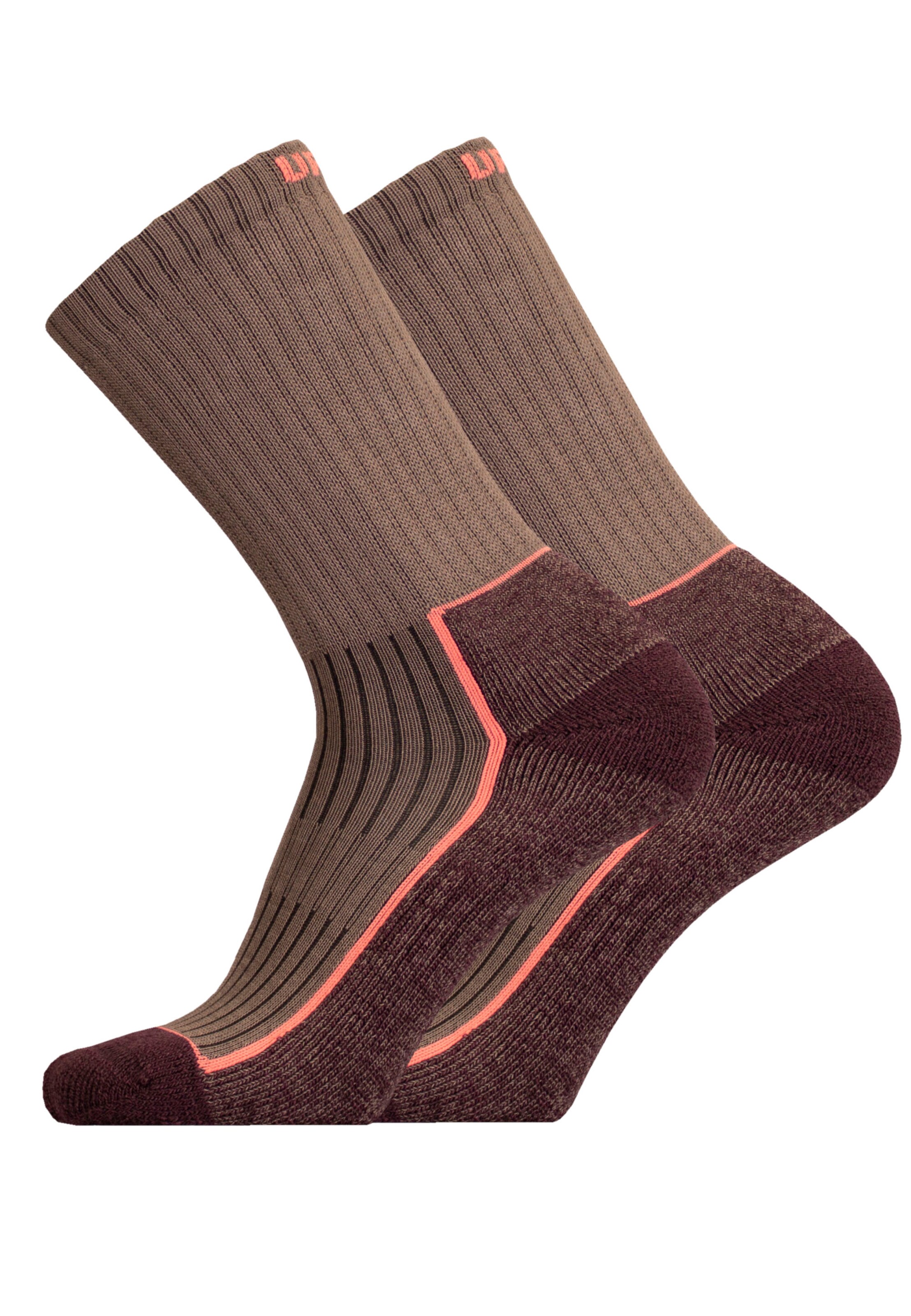 UphillSport Athletic Socks 'SAANA' in Brown: front