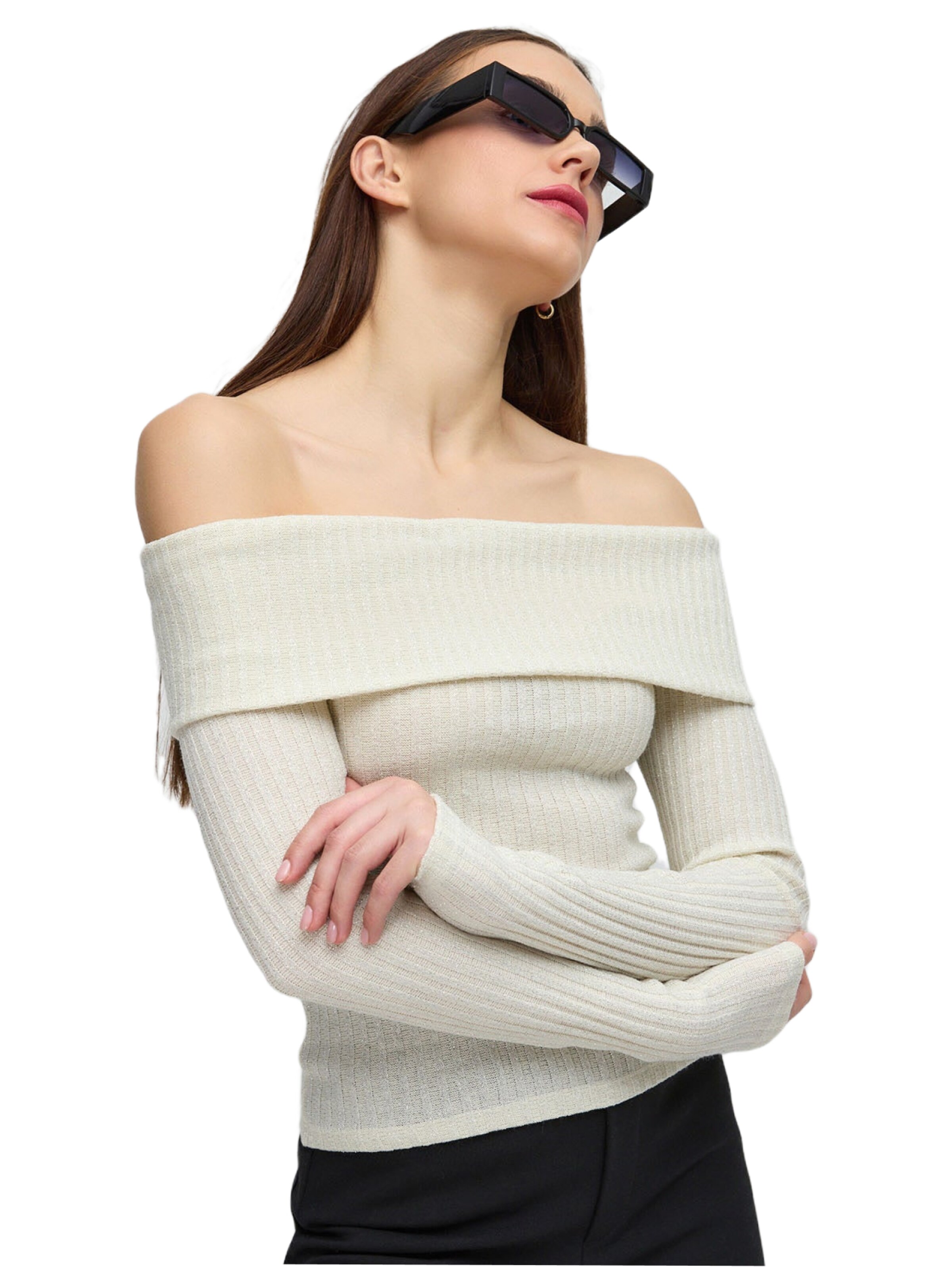 No Matter What Shirt in Beige: voorkant