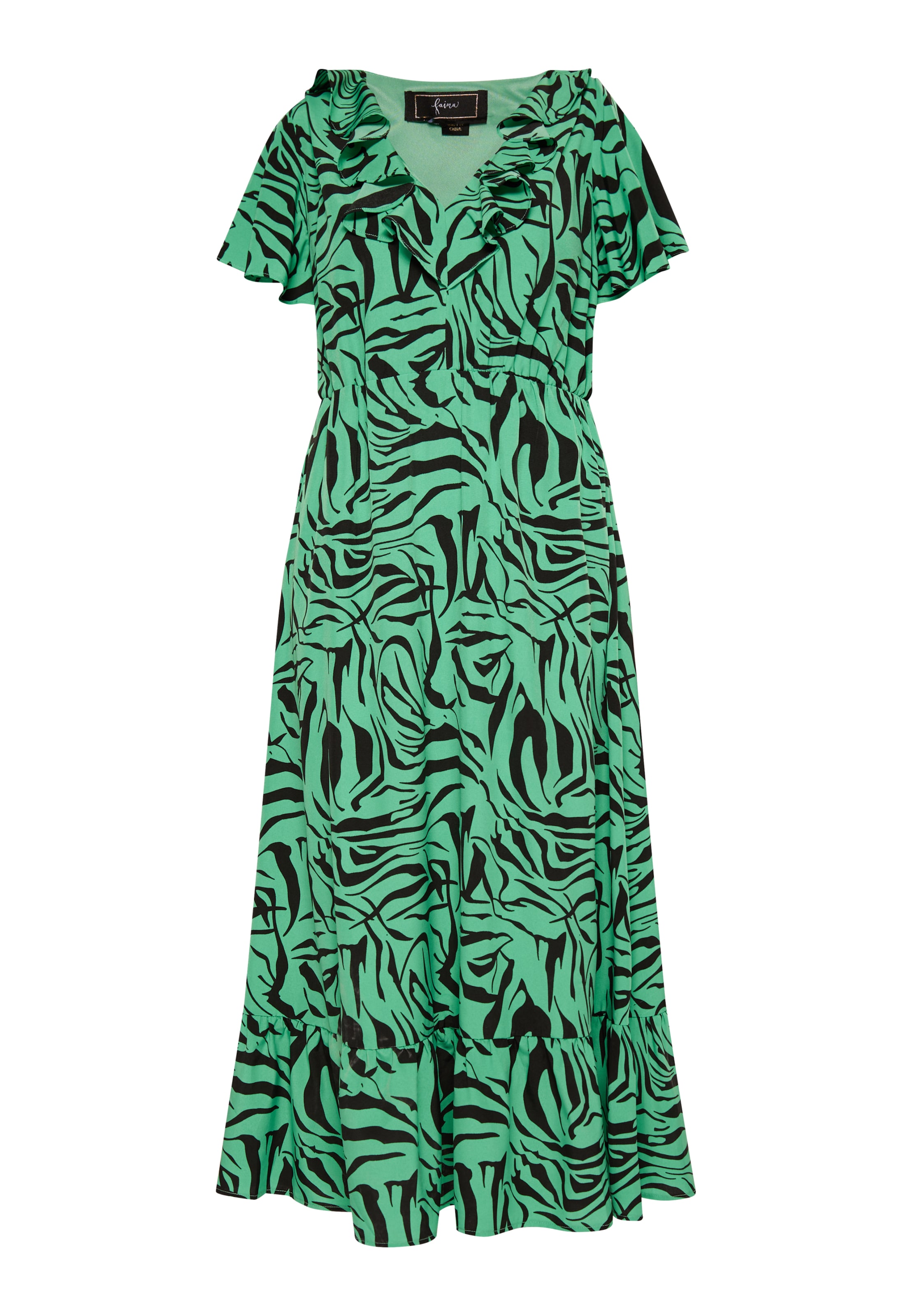 faina - Vestido 'Caneva' em verde: frente