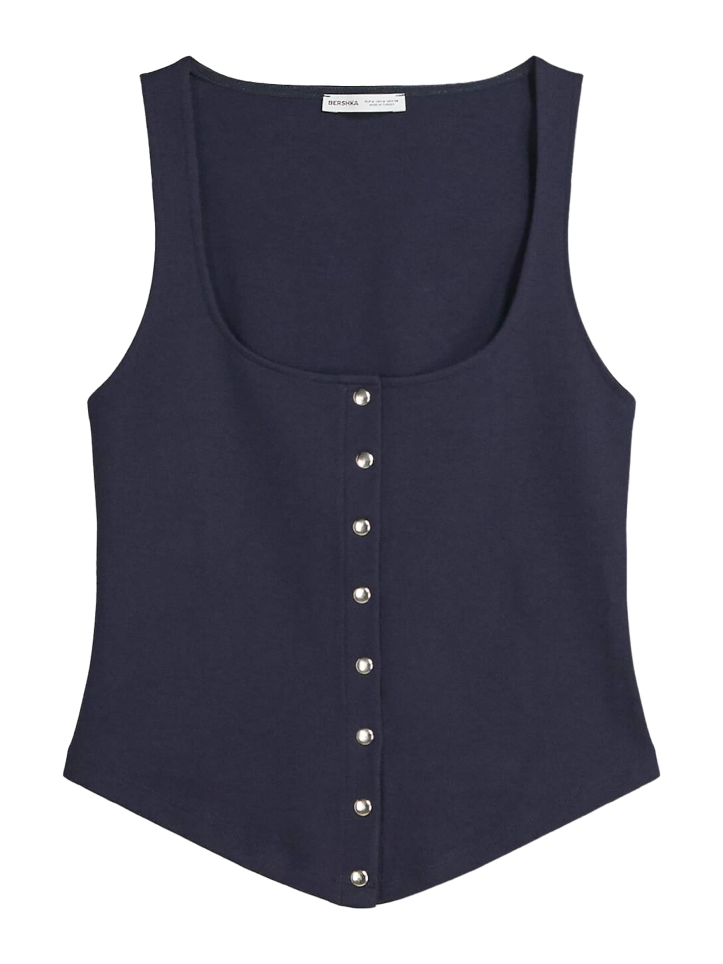 Bershka Top - Modrá: predná strana