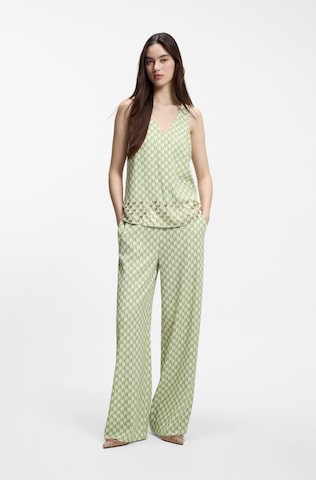 HUGO Wide leg Pants 'Haseli-1' in Green