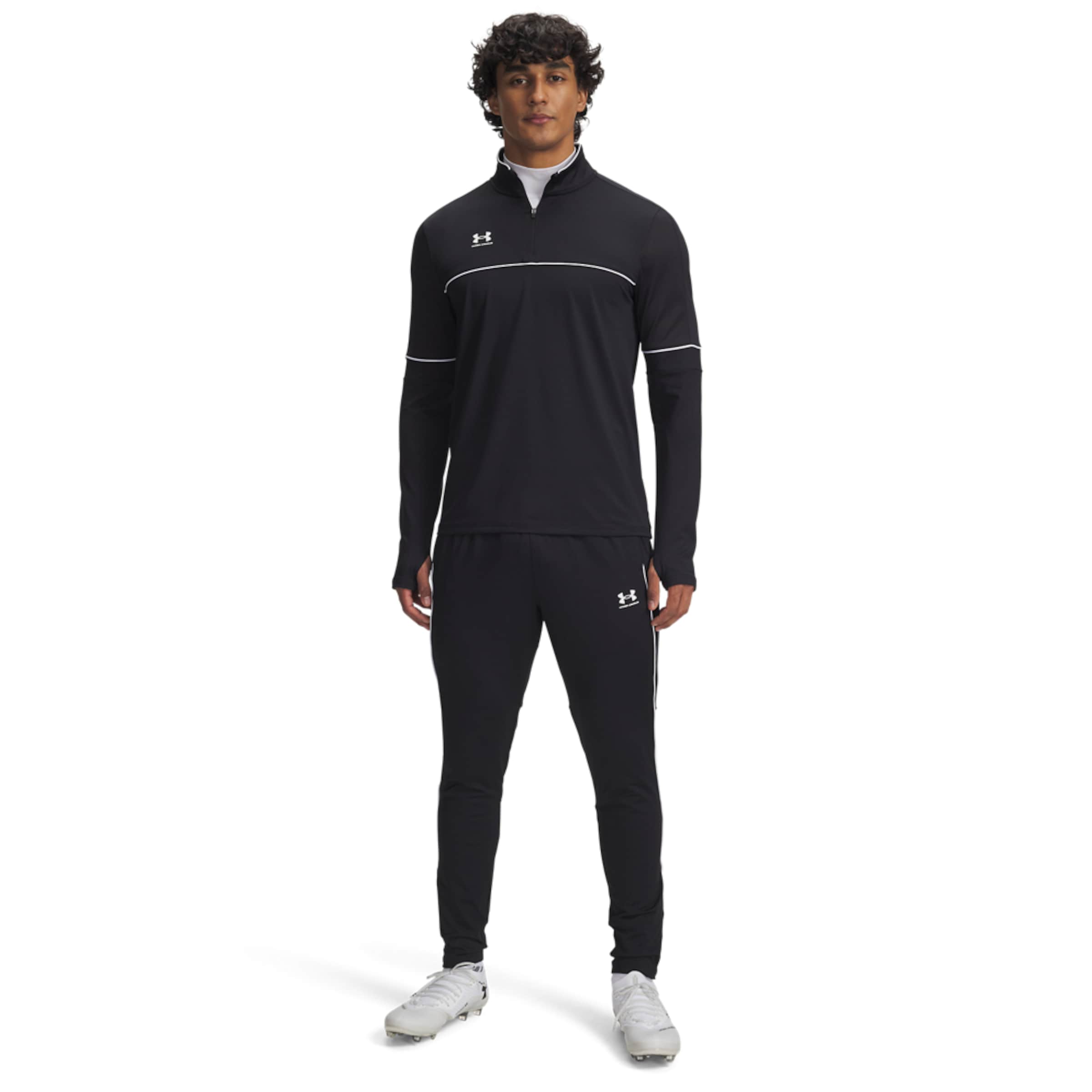 UNDER ARMOUR Slimfit Sportbroek 'Challenger' in Zwart