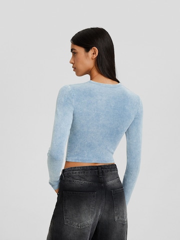 Bershka Shirt in Blauw