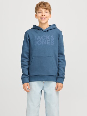 Jack & Jones Junior Regular Fit Sweatshirt 'Ecorp in Blau: Vorderseite