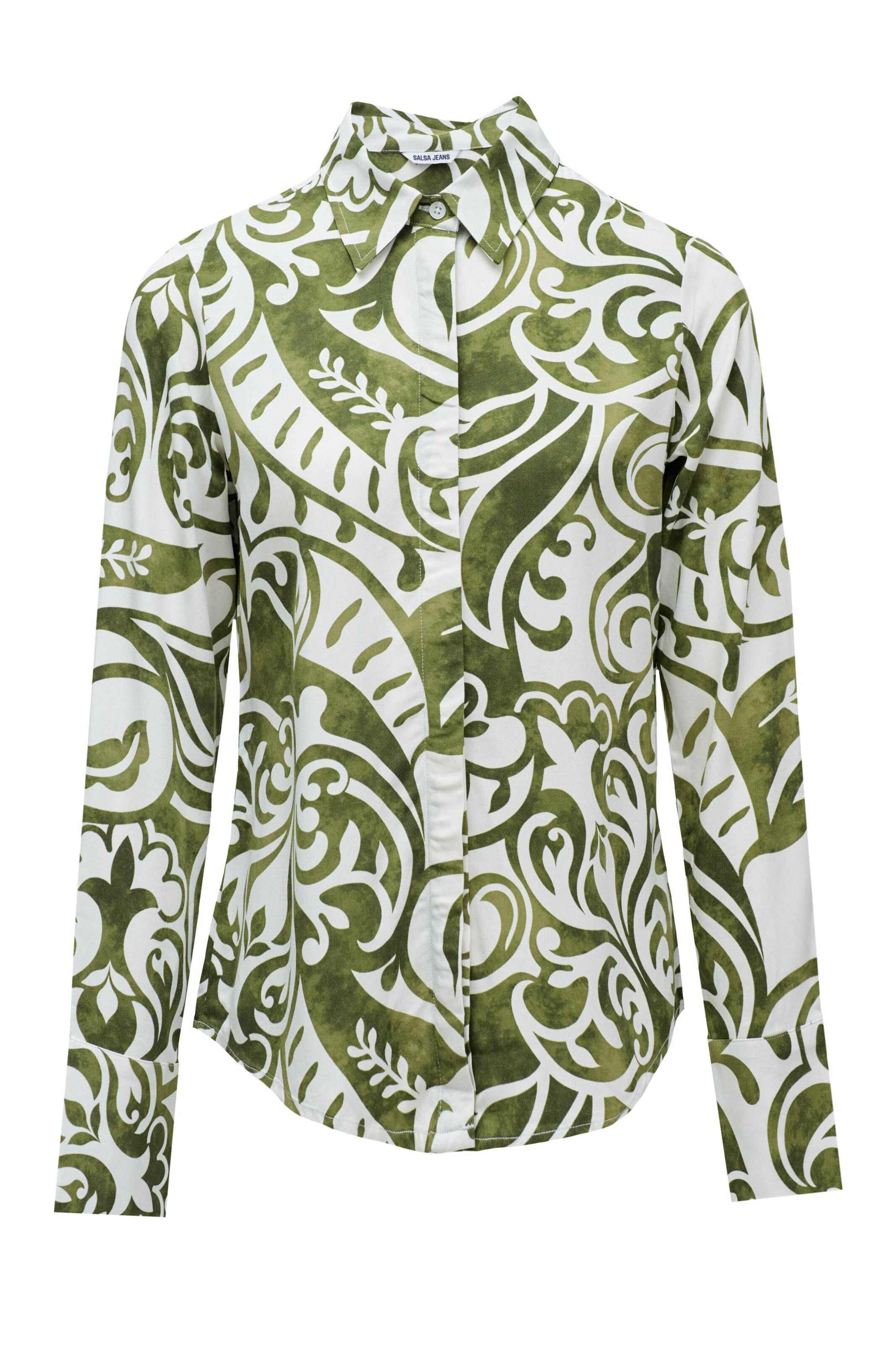Salsa Jeans Blouse in Groen: voorkant