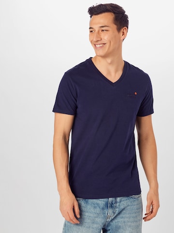 Superdry Regular Fit T-Shirt in Blau: predná strana