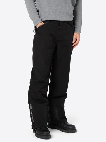 Superdry Snow Normalny krój Spodnie outdoor w kolorze czarny: przód