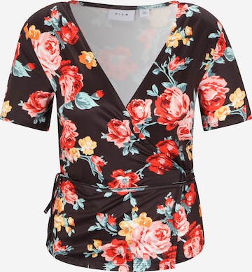 Vila Petite Blouse 'Tasja' in Zwart: voorkant