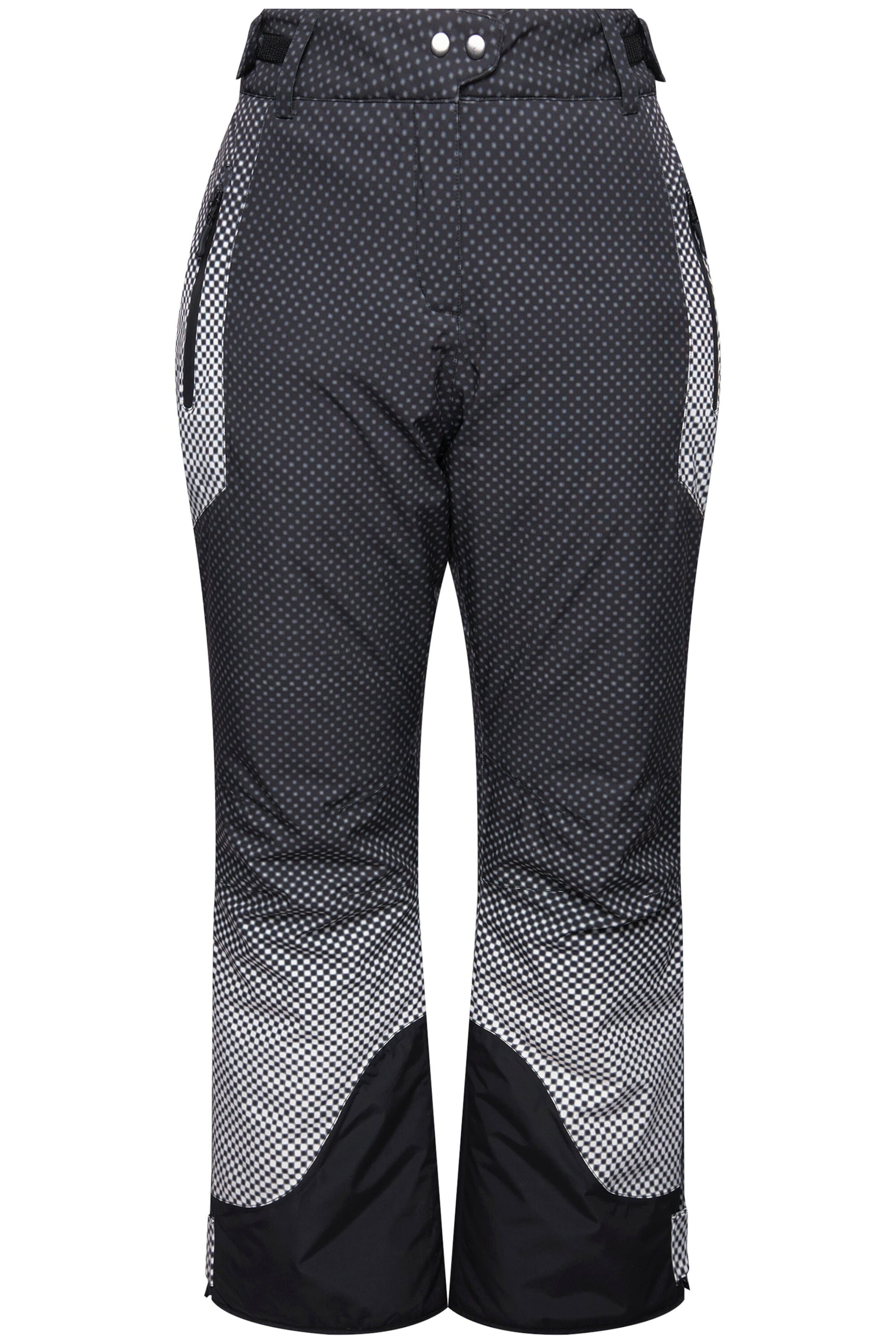 Ulla Popken Regular Outdoor trousers in Black: front