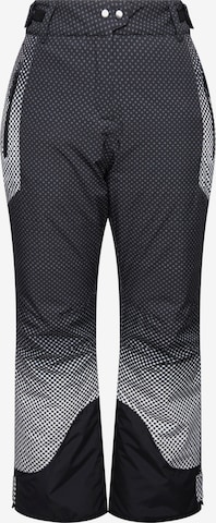 Ulla Popken Regular Outdoorhose in Schwarz: Vorderseite