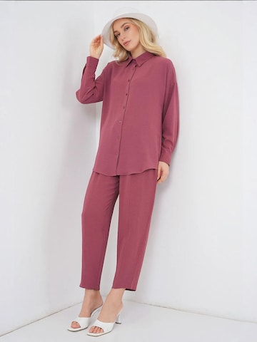 Bigdart - Calças de fato em rosa: frente