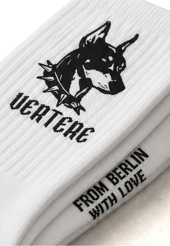 Calzino sportivo di Vertere Berlin in bianco: frontale