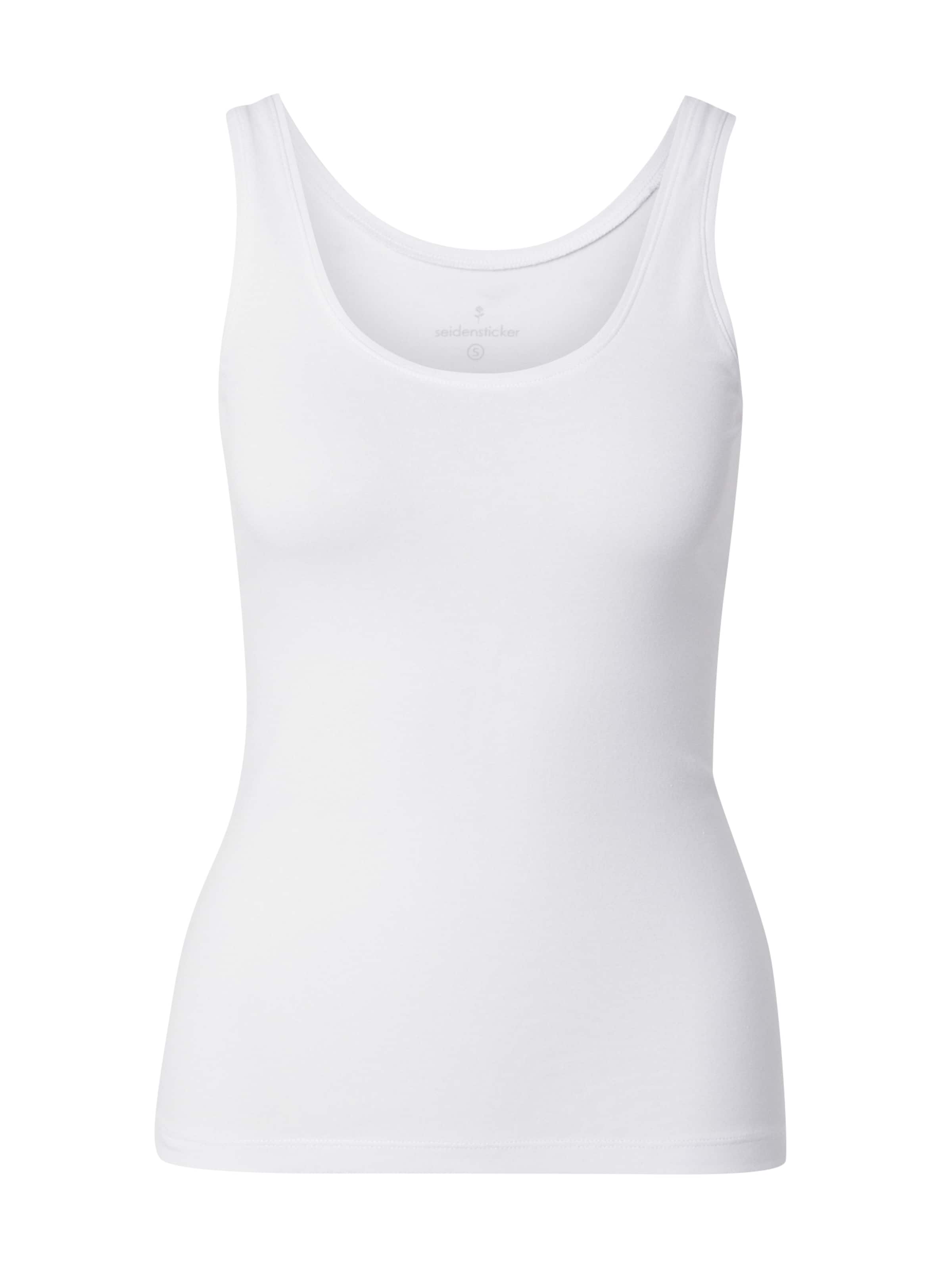 Haut 'Schwarze Rose' SEIDENSTICKER en blanc : devant