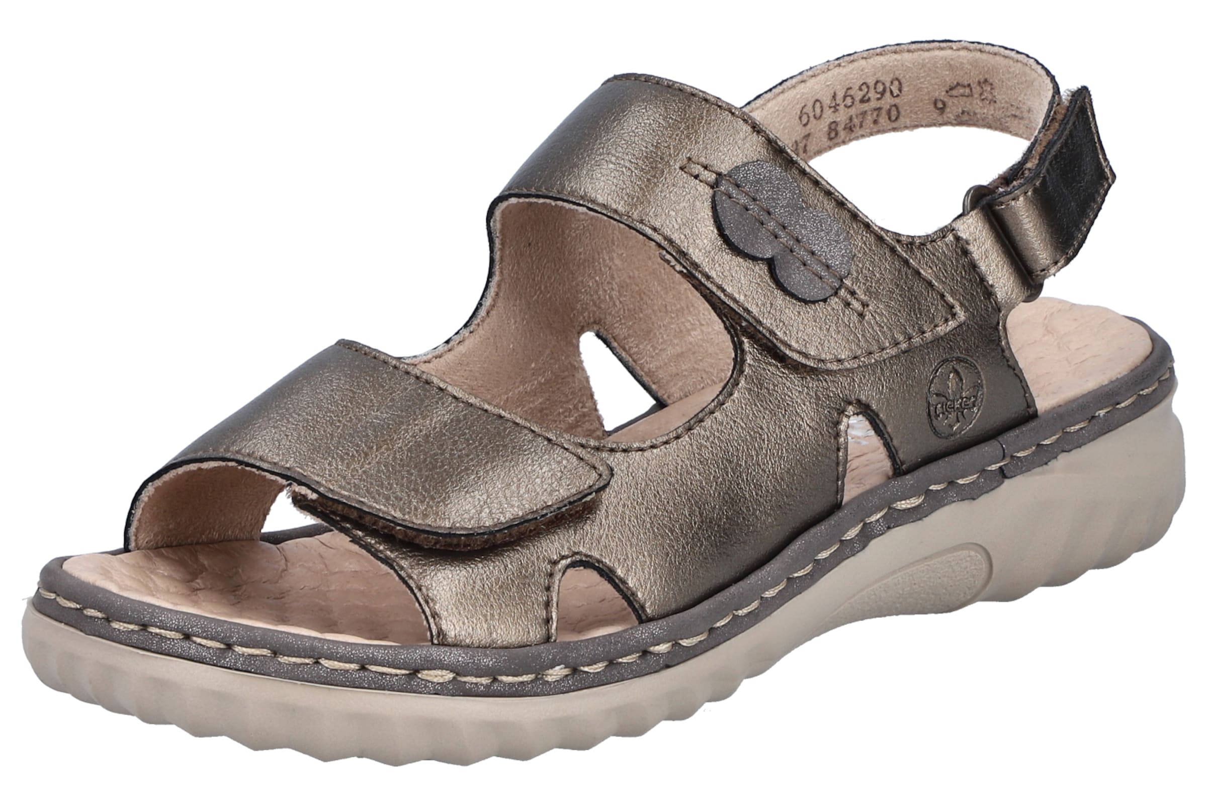 Sandales '60462' Rieker en bronze : devant