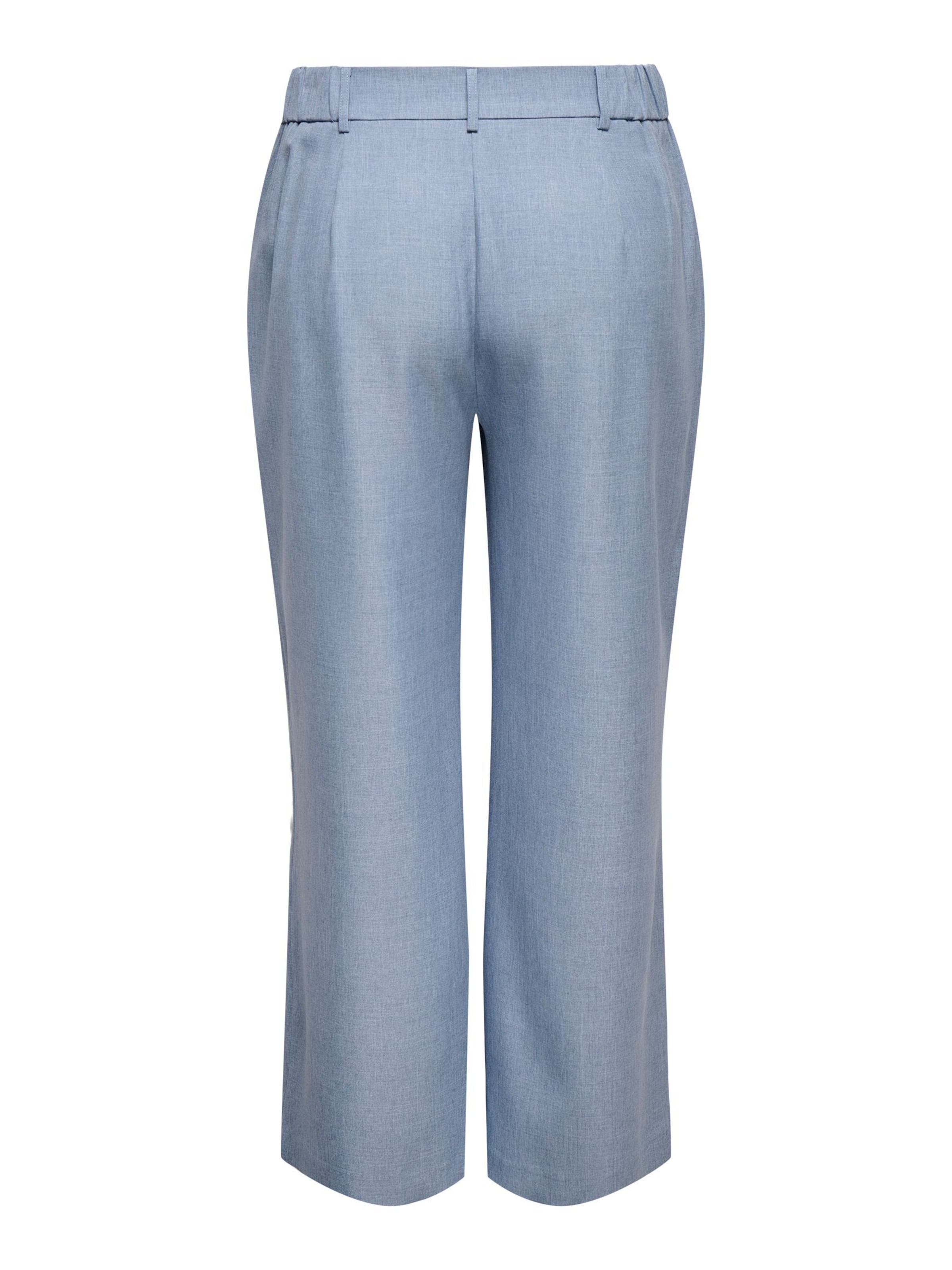 ONLY Carmakoma Wide Leg Bukser med lægfolder 'CARLinda' i blå