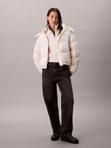 Calvin Klein Jeans Overgangsjakke 'ESSENTIAL' i hvid