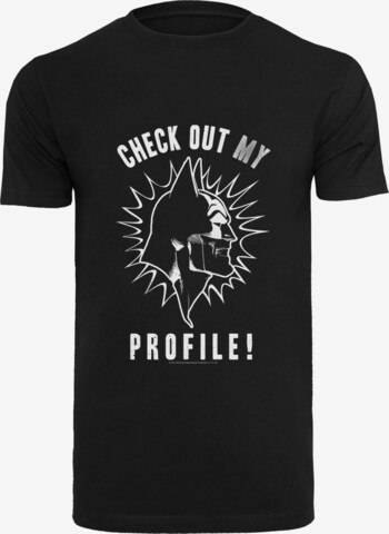 T-Shirt 'Batman Check out my Profile' F4NT4STIC en noir : devant