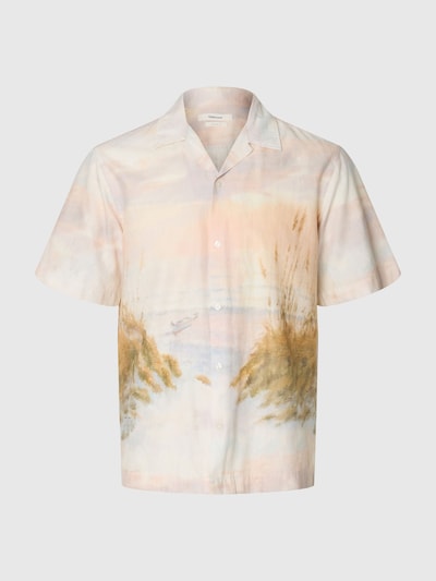 SELECTED Camisa en L en azul pastel / oliva / albaricique, Vista del producto