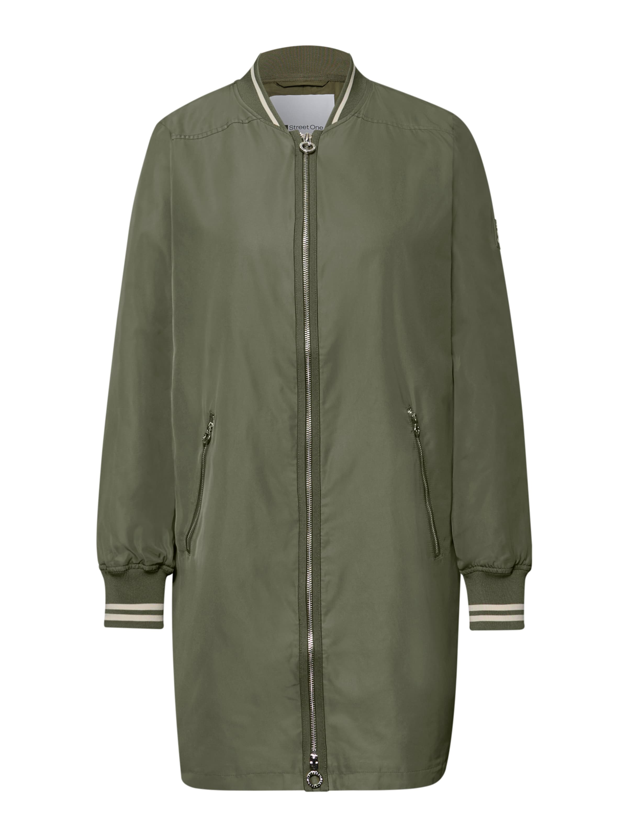 STREET ONE Демисезонное пальто в Зеленый: спереди