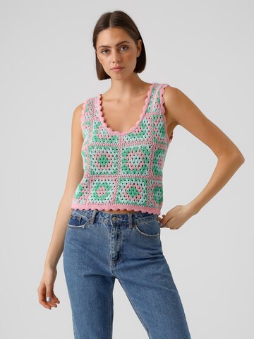 VERO MODA Gebreide top 'Vea' in Groen: voorkant