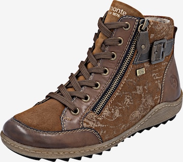 Bottines à lacets REMONTE en marron : devant