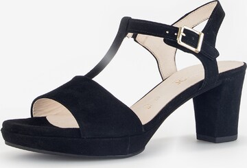 GABOR Strap Sandals in Black: front