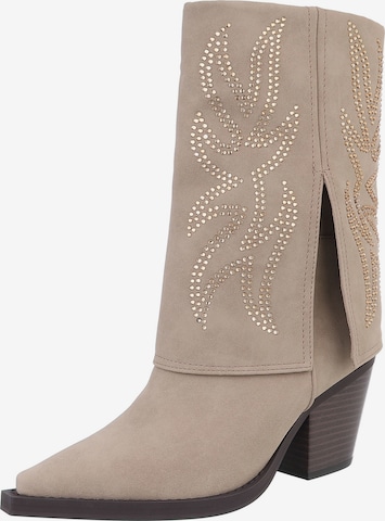 Ital-Design Cowboy Boots in Beige: front