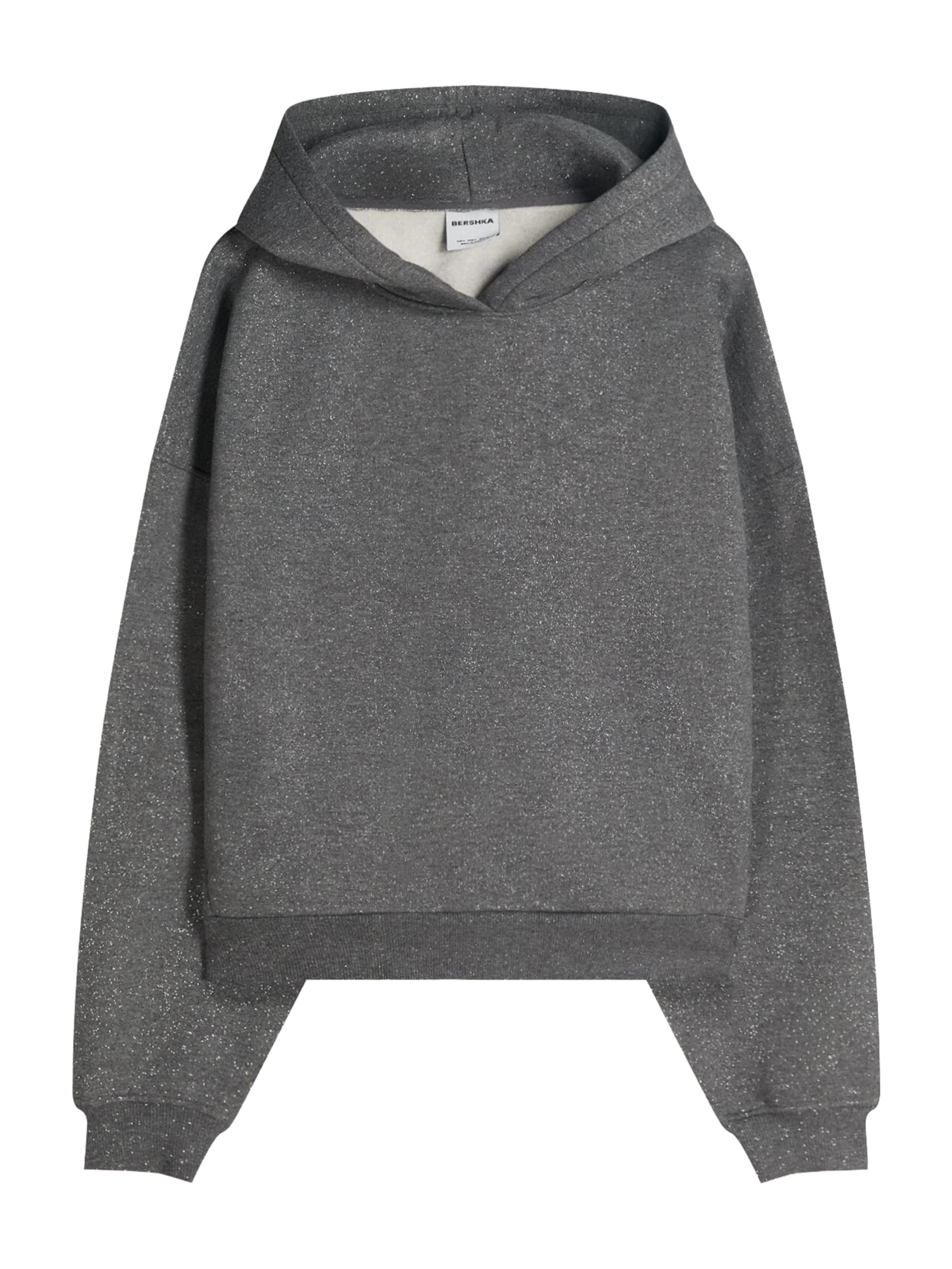 Bluză de molton de la Bershka pe gri: față