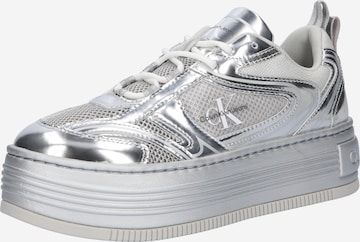 Calvin Klein Jeans Platform trainers in Silver: front